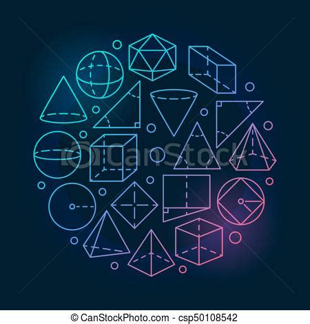 Una ilustración colorida de las matemáticas geometría. el ...