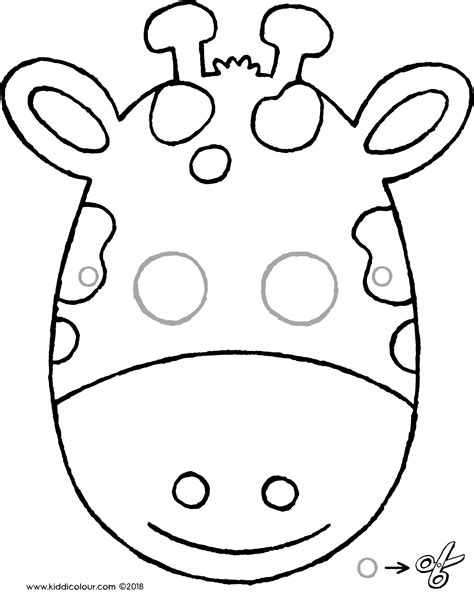 una manualidad para hacer una máscara de jirafa   kiddicolour