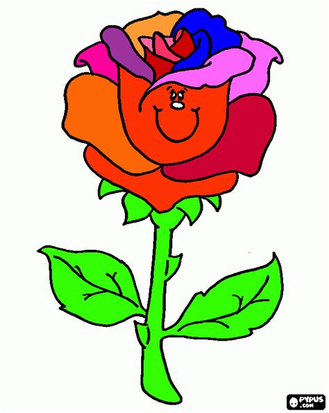 Una rosa de San per pintar, imprimir Una rosa de San