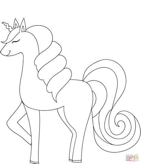 Unicorn coloring page | Free Printable Coloring Pages