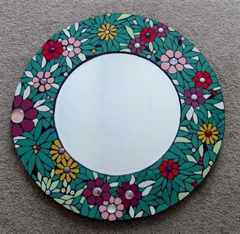 Unique handmade mosaic mirror 42cm diameter | Etsy
