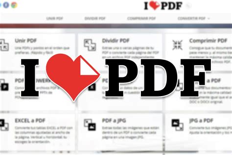 Unir, dividir, comprimir PDF entre otras opciones ...