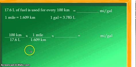Unit Conversion: 17.6 liters per 100 kilometers  L/100 km ...