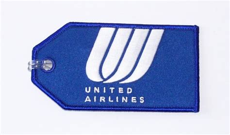[United Airlines Blue Embroidered Luggage Tag] | Flight ...