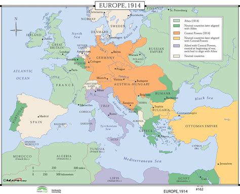 Universal Map World History Wall Maps   Europe 1914 ...