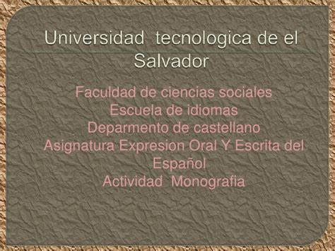 Universidad tecnologica de el salvador