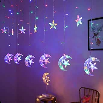 Uonlytech   Luces LED para cortina, 138 LED, estrella de ...