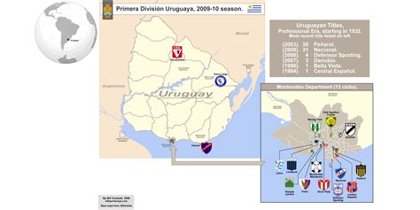 Uruguay: 2009 10 Primera División. « billsportsmaps.com