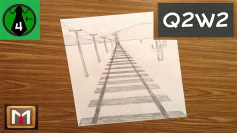 Using One Point Perspective to Draw Railroad Tracks   YouTube