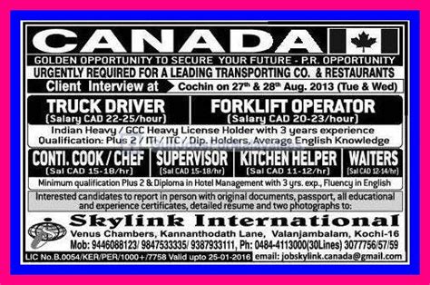 Vacancies For Canada