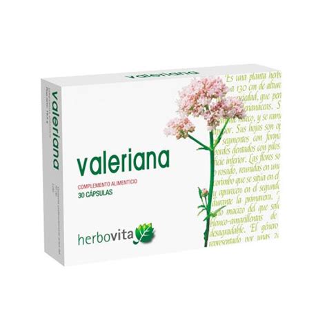 Valeriana Herbo Vita. Cada cápsula contiene 500 mg de ...