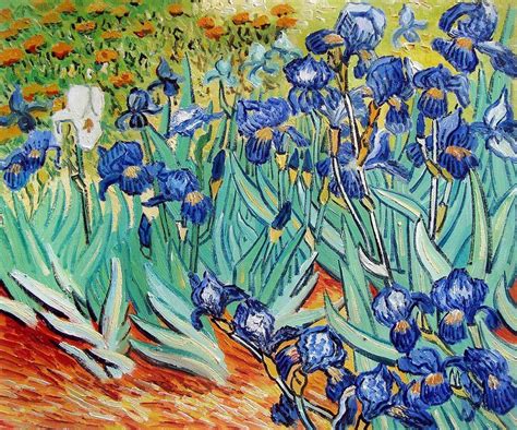 Van Gogh Museum Quality Reproduction Irises Hand Painted ...