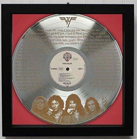 Van Halen Running With The Devil; Framed Laser Etched ...