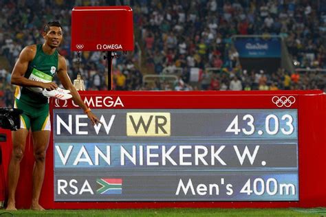 Van Niekerk wins men s 400m in world record   Sport   Arabianbusiness