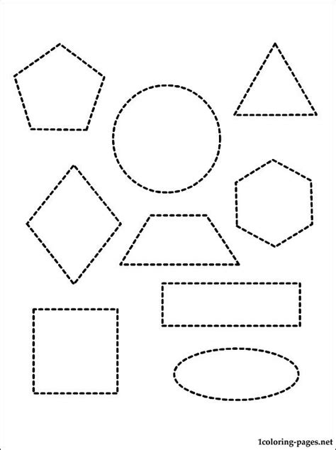 Various geometric shapes coloring page | Coloring pages