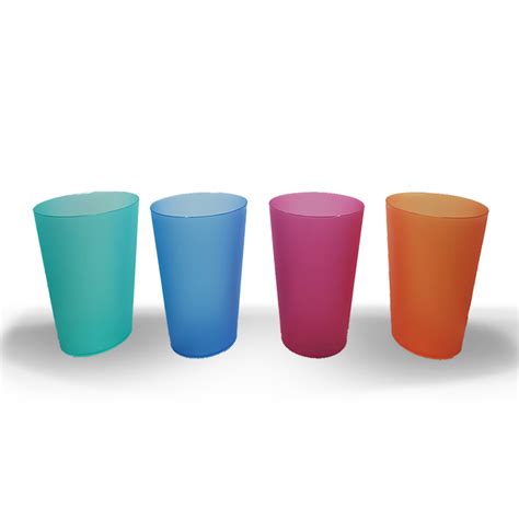 Vaso de Plástico PP Reutilizable 300 330ml Colores   VPB SL