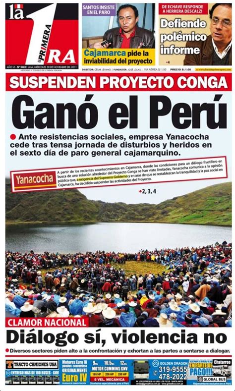 Vea las portadas de los principales diarios peruanos para hoy miércoles ...