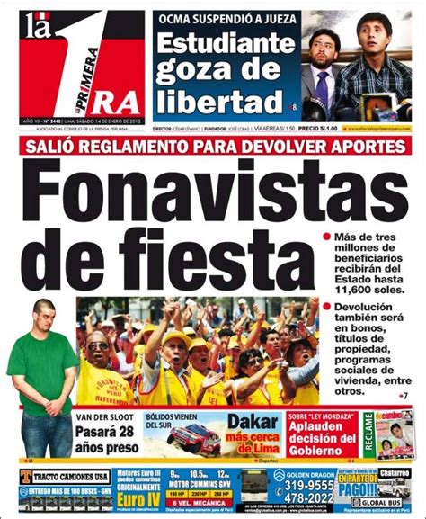 Vea las portadas de los principales diarios peruanos para hoy sábado 14 ...