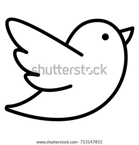Vector Cartoon Cute Bird Isolated On Vector de stock  libre de regalías ...