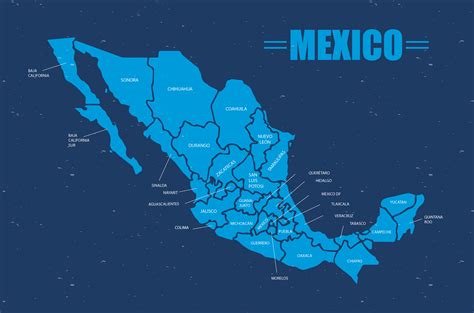 Vector De Mapa De Mexico   Descargar Vector