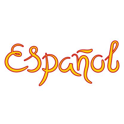Vector Espanol Spanish Translation Of Spanish Word Hand ...