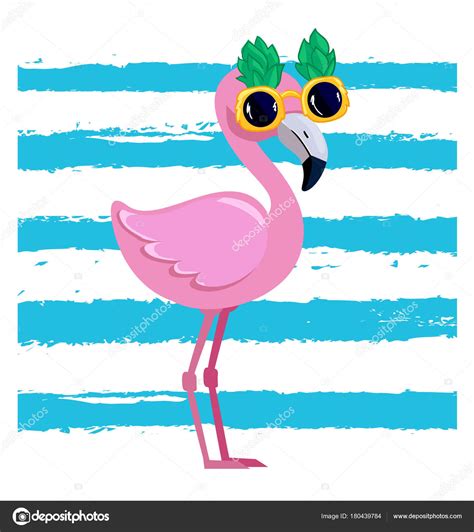 Vector: flamingo cute | Flamingo Lindo Ilustración Vectorial Diseño ...