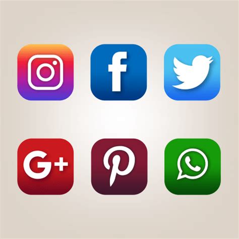Vector gratis de 6 iconos de Redes Sociales 3 | Vector ...