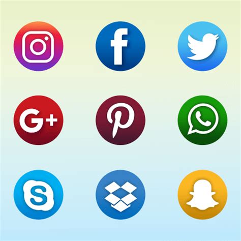 Vector gratis de 9 Iconos de Redes Sociales 4