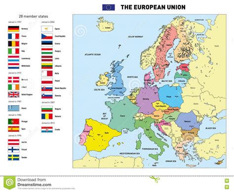 Vector Map Of The European Union Stock Vector ...