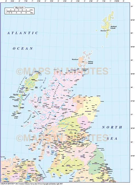Vector Scotland Regions Map including the Northern Isles ...
