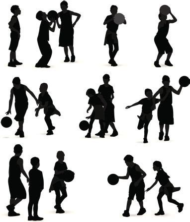 Vectores libres de derechos: Kids Playing Basketball ...