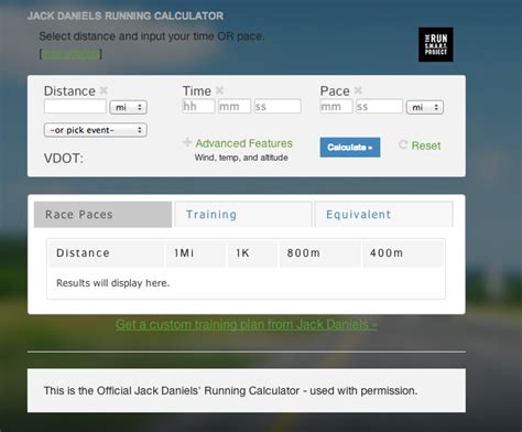 Vegan Road Runner: Jack Daniels Running Calculator