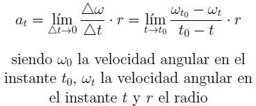 velocidad lineal y angular formula