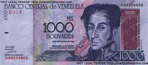 Venezuela 1000 Bolivar 1998 Banknote