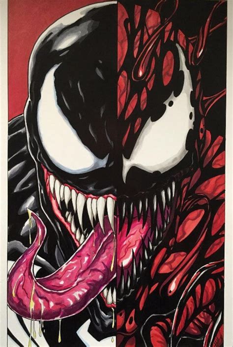 Venom/Carnage Split Portrait 11x17 Fine Art Print | Etsy
