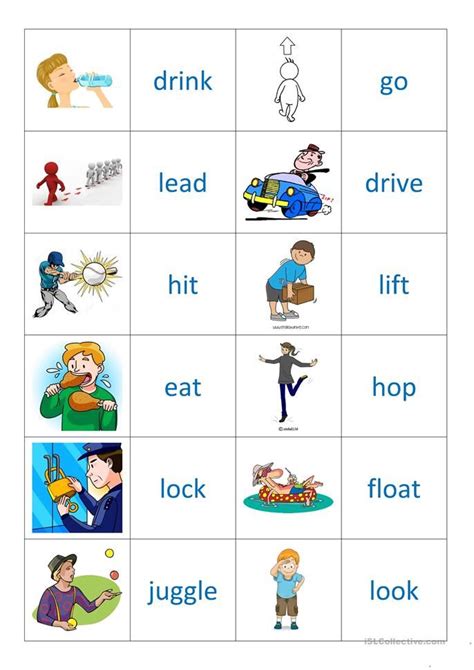 verbs 2   memory | Verbs for kids, Learning english for kids, Verbs ...
