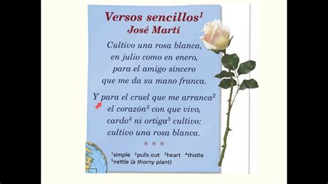 Versos sencillos  por José Martí   YouTube