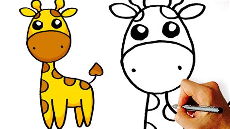 Very Easy! How to Draw Cute Cartoon Giraffe. Art for Kids ...