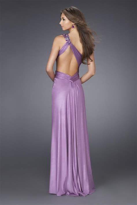 Vestido para fiesta de promoción sexy de color lila o fucsia   Prom ...