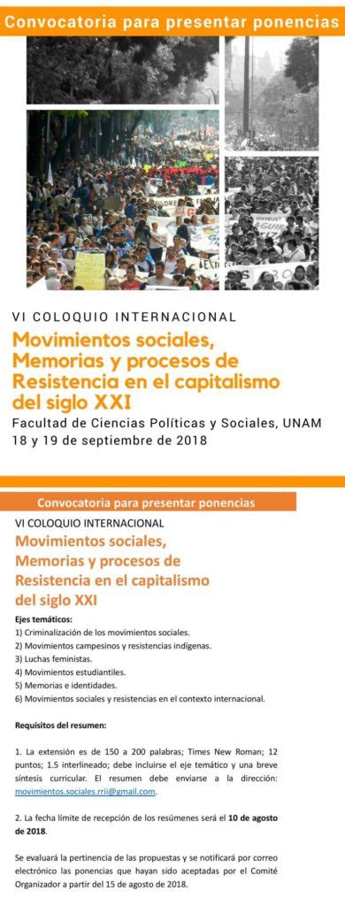 VI Coloquio Internacional Movimientos sociales   LAOMS