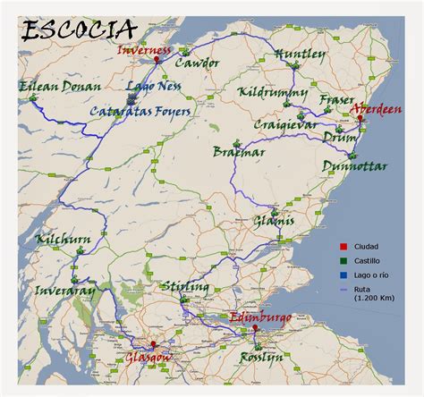 Viajes Escocia Mapa