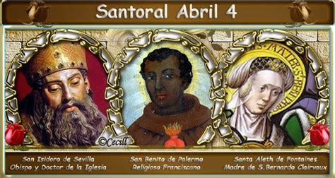 Vidas Santas: Santoral Abril 4 | Santoral, Santoral de ...