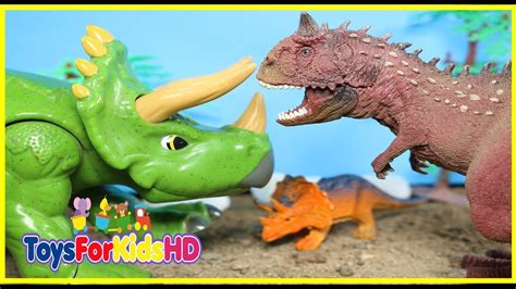 Videos de Dinosaurios para niños Carnotauro v/s ...