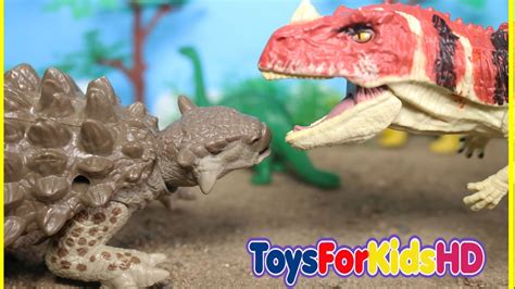 Videos de Dinosaurios para niños ceratosaurus v/s Ankylosaurus  ...