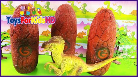 Videos de Dinosaurios para niños   Huevos de Dinosaurios sorpresas ...