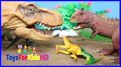 Videos de Dinosaurios para Niños T Rex v/s Carnotauro ...