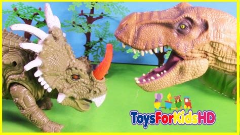 Videos de Dinosaurios para niños T Rex v/s Styracosaurus ...