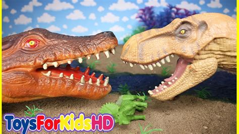 Videos de Dinosaurios para niños Tyrannosaurus Rex v/s ...