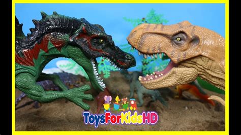Videos de Dinosaurios para niños Tyrannosaurus rex v/s ...
