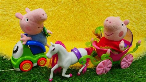 Vídeos de Peppa Pig   Juguetes en el parque de atracciones.   YouTube